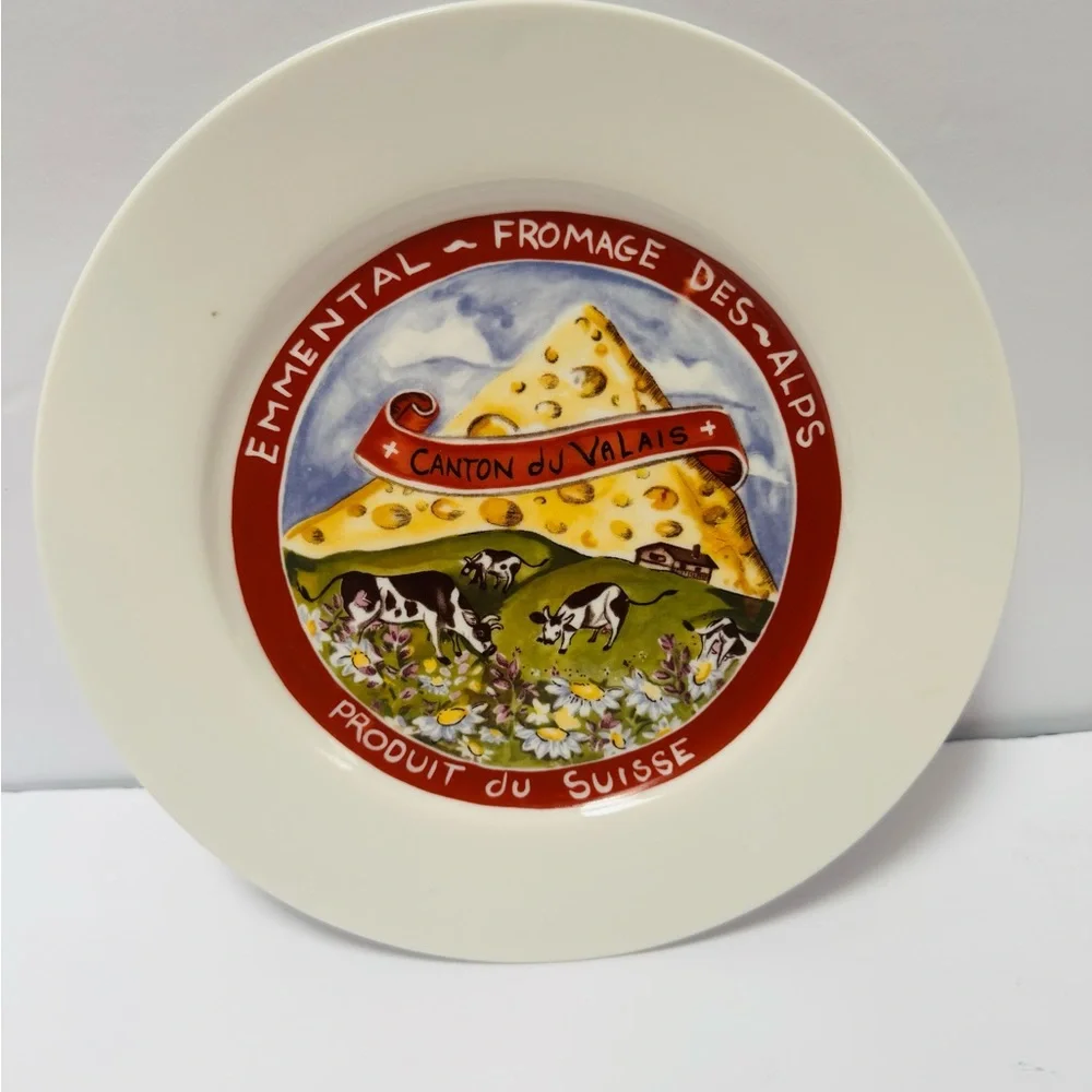 Classic Cheese Plates ~ Assorted Set of Four 7.5” Each
